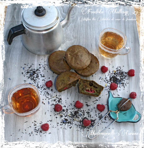 Foodista Challenge #29 : Muffins au thé Matcha, coeur de framboise