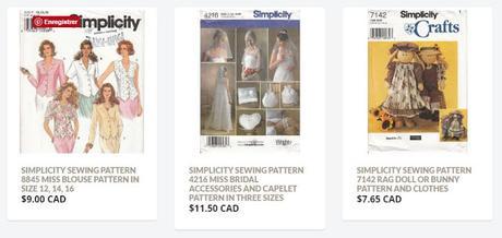 Nouveaux patrons de couture vintages