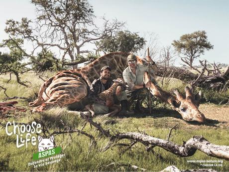 Choose Life ! Les photos à la gloire trophées de chasse détournées par l’ASPAS