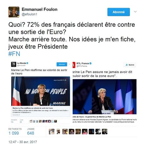 Mme Le Pen psittacise
