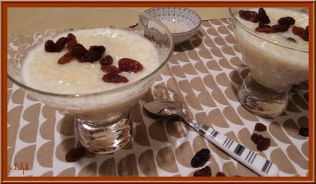 Riz au lait aux raisins et Rhum Riz au lait aux raisins et Rhum