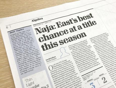 Un journal très typographique