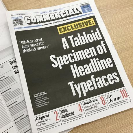 Un journal très typographique