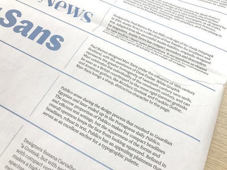 Un journal très typographique