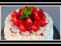Angel cake aux fraises et framboises au thermomix ou sans 