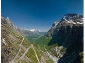 Norvège route dans neige