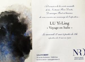 Galerie BERT    – Nocturne Rive Droite – exposition  LU Yi-Ling « Voyage en Italie » le 17 Mai 2017