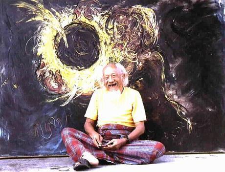 Affandi , peintre indonésien . . . aquarelliste
