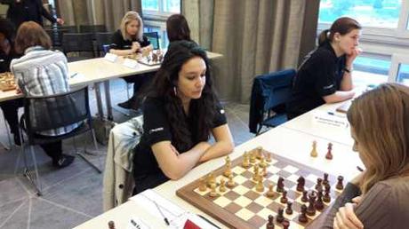 Les 4 joueuses de l'équipe de Monaco au Top 12 féminin à Mulhouse - Photo © Chess & Strategy