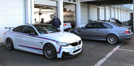 BMW M4 F82 et M3 CSL E46 à Magny-Cours