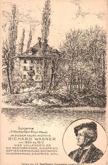 Wagner à Tribschen, une carte postale ancienne