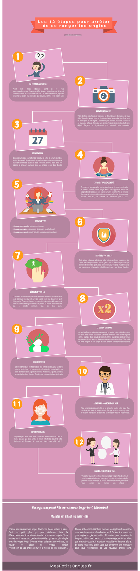 [ infographie ]  Les 12 étapes pour arrêter de se ronger les ongles