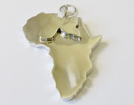 pendentif afrique guadeloupe en argent