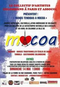 Journée artistique de solidarité « Manos Tendida a Mocoa » dimanche 14 mai 2017