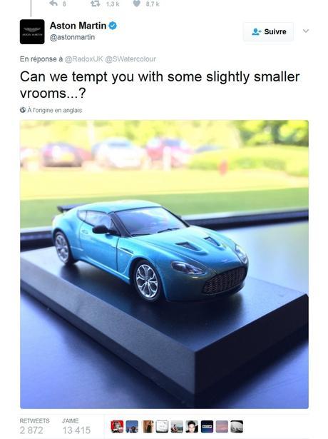 Comment gagner une Aston Martin grâce à Twitter