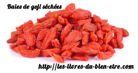 Les baies de goji sont le plus souvent vendues sous forme sêche.