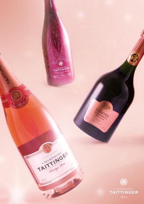 Taittinger, pour célébrer les beaux jours, la Maison présente ses trois cuvées phares de Champagne Rosé