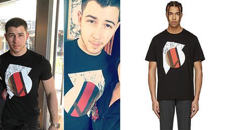 STYLE : Nick Jonas with a Neil Barrett t-shirt