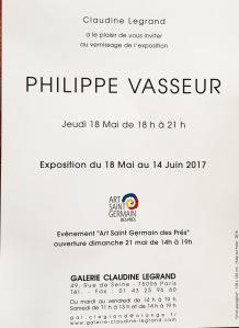 Galerie Claudine LEGRAND   exposition Philippe VASSEUR -18 Mai au 14 Juin 2017