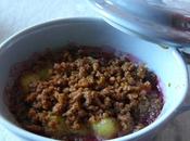 crumble spéculoos rhubarbe framboises