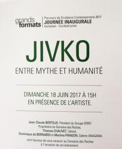 « Entre Mythe et Humanité » Galerie ANAGAMA  (Versailles et Domaine des Roches (Briare) expositions JIVKO  28 Avril au 10 Septembre 2017