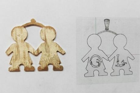 Pendentif enfant en or pendentif en or 18k