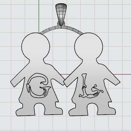 Pendentif enfant en or 3D du pendentif enfant en or 18k