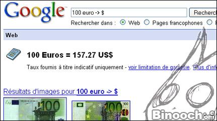 Besoin convertir devises Google votre