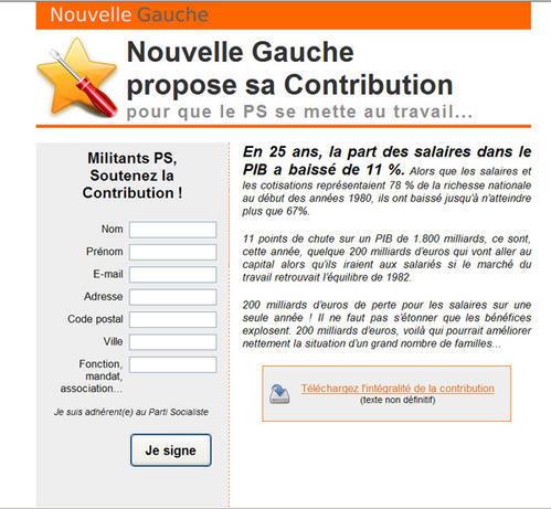 Nouvelle Gauche : la contribution