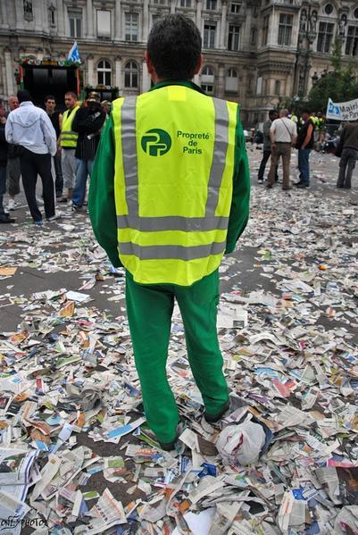 Manifestation des employés de la propreté de Paris