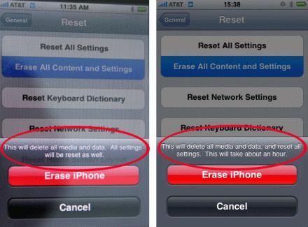 iphone reset définitif