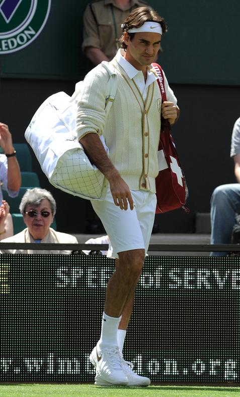 Federer et son look Retro à Wimbledon