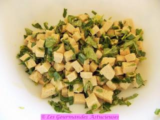 Tofu mariné et salade de Boulgour au tahin (Vegan)