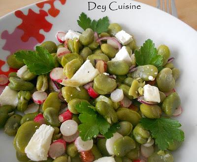 Salade de fèves aux noisettes & chèvre Salade de fèves aux noisettes & chèvre