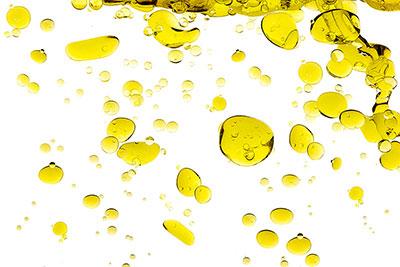 Photograph of a mixture of oil and water