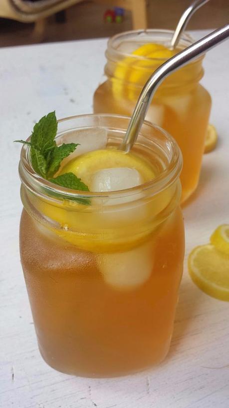 thé glacé menthe citron