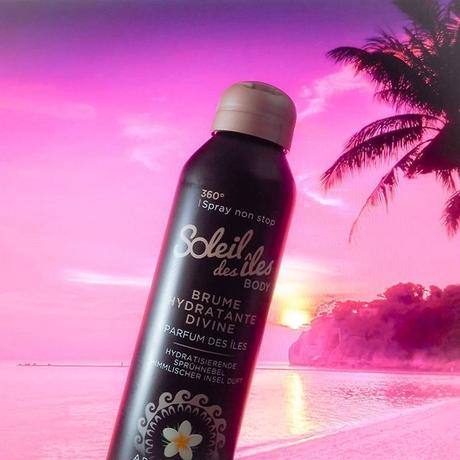 Brume hydratante Divine, le nouveau soin parfumé de Soleil des îles.