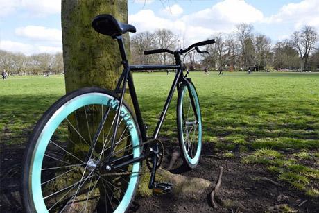 Vélo Fixie Quella Nero Turquoise et noir Vélo Fixie Quella Nero Turquoise et noir