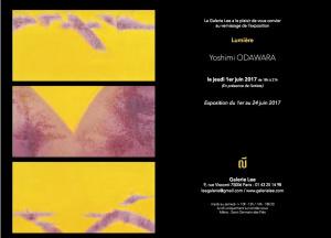 Galerie LEE  exposition  « LUMIERES » de Yoshimi ODAWARA  1er Juin au 24 Juin 2017