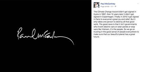 Paul McCartney : sa déception après la décison de Donald Trump