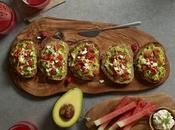 Pain grillé l'avocat melon d'eau