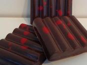 Mini barres chocolat noir caramel framboise