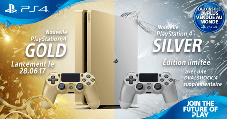 Les PS4 Éditions Limitées Gold et Silver arrivent