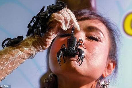 Une thailandaise met un scorpion vivant dans sa bouche pendant 3 minutes