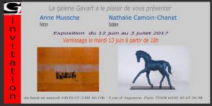 Galerie GAVART  exposition Anne MUSSCHE et Nathalie CAMOIN-CHANET à partir du 12 Juin 2017