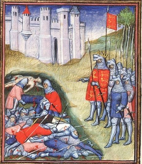Edouard III comptant les morts après la bataille de Crécy (ill.2)