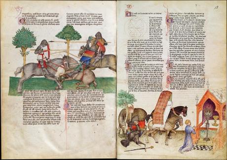 la Quête du saint-Graal manuscrit Lancelot endormi à la chapelle du Graal