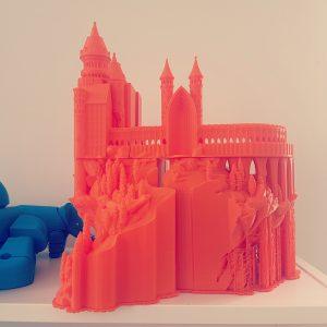 Chateau imprimé avec la Makerbot replicator 5+