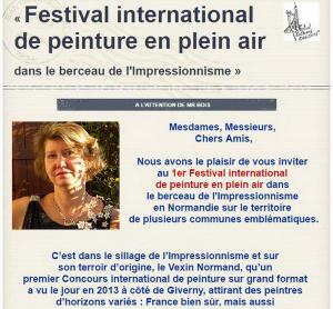 Festival International de la peinture en plein air – Lyons-la-Foret-27480- les 26/27 Août 2017