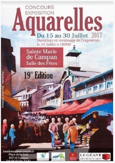 19ème exposition/concours d’aquarelles de Sainte-Marie de Campan